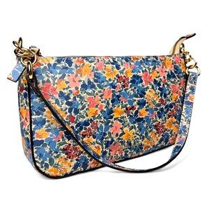 NWOT Nanette Lepore Floral Coated Canvas Shoulder Bag Women's Water Color Pastel